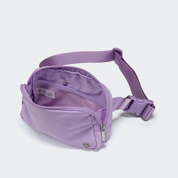Lilac Large Nylon Belt Bag Fanny Pack with Adjustable Strap, Water-Resistant, Un - Picture 5 of 7